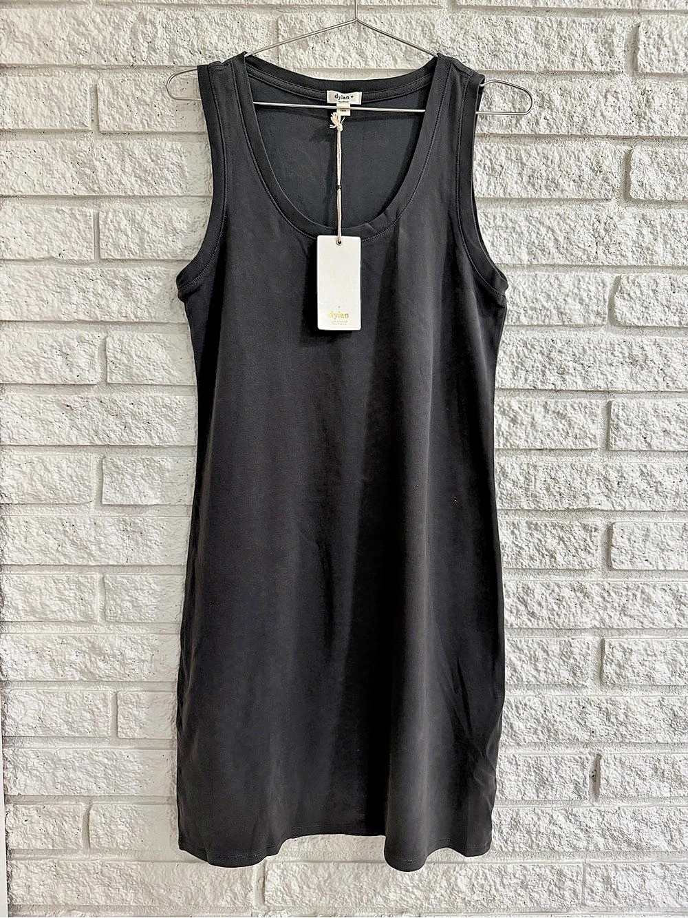dylan Cotton Scoop Mini Dress in Gray Size Medium NWT